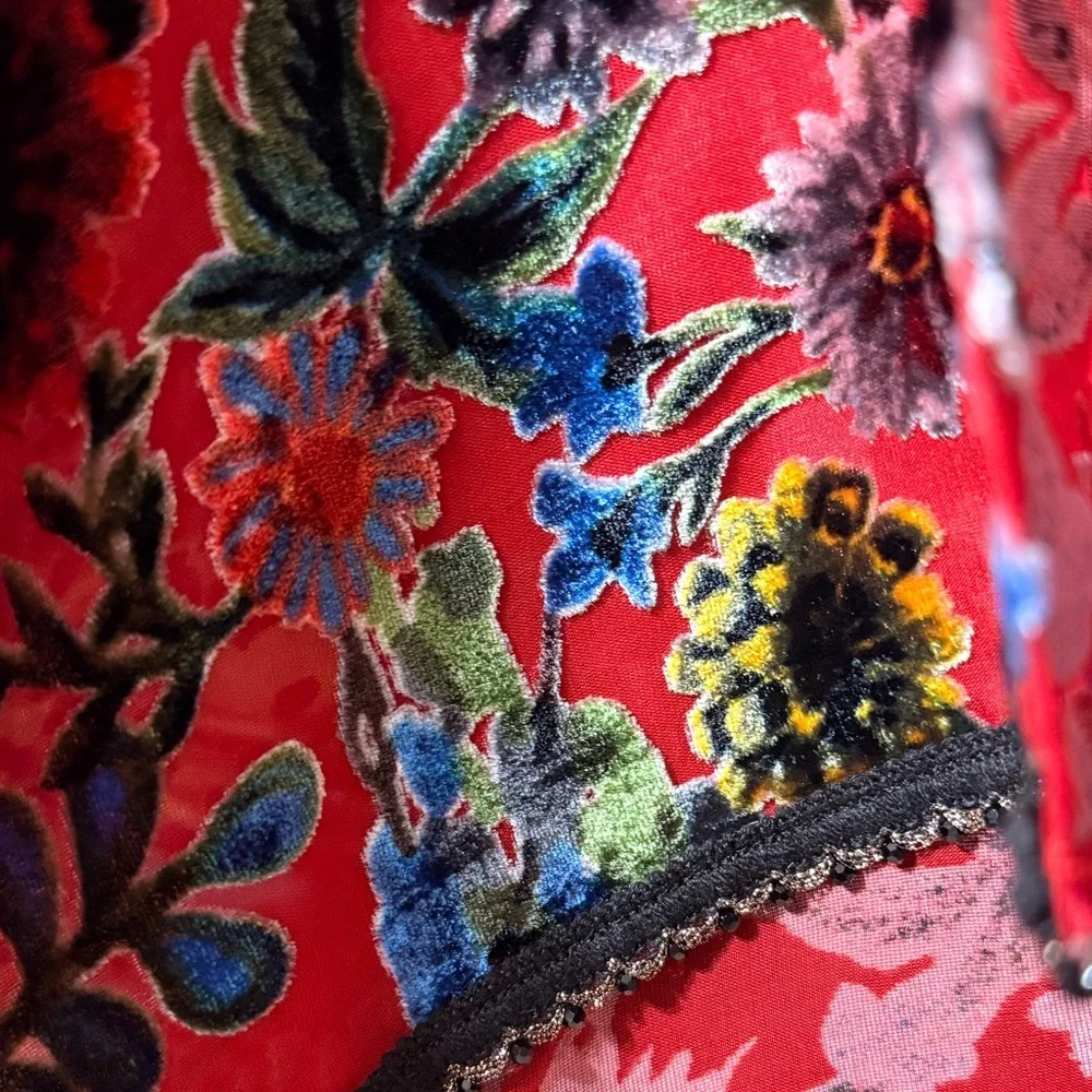 Johnny Was Bobcat Burnout Velvet Shawl NWOT - Picture 2 of 6